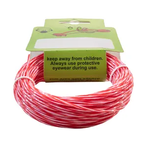 15m of strimmer/trimmer line,red/white twist line gives you more cutting edge for cleaner and quicker cut (2.0mm)