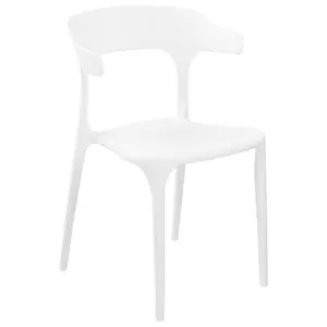 Set of 8 Dining Chairs GUBBIO White