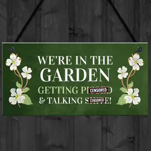 Funny Garden Sign Hanging Wall Sign Summerhouse Plaque Gift For Her