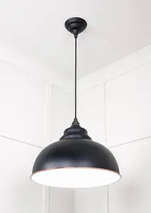 White Gloss Harborne Pendant in Elan Black