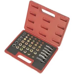 Comprehensive Oil Drain Plug Thread Repair Kit with Storage Case