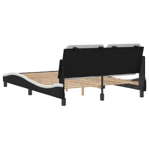 Berkfield Bed Frame without Mattress Black and White 120x200 cm Faux Leather