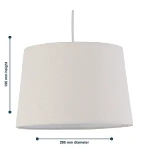 First Choice Lighting Zoey Natural Linen Easy Fit Pendant or Lamp Shade