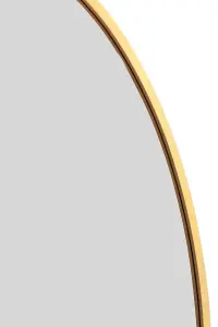 MirrorOutlet The Ovale Gold Metal Framed Oval Wall Mirror 180cm x 100cm