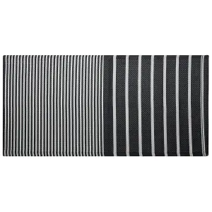 Outdoor Area Rug 90 x 180 cm Black HALDIA