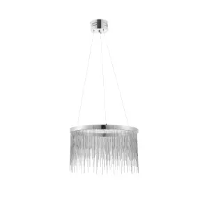 Anson Lighting Frains Chrome and Silver Chain Integrated LED Ceiling Pendant