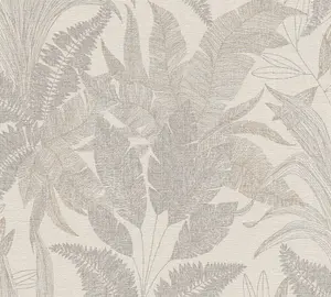 Galerie Welcome Home Bronze Brown Botanical Leaves Wallpaper