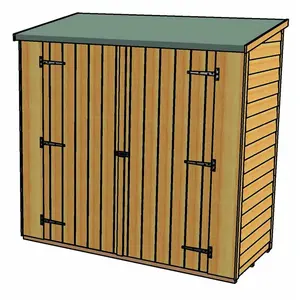 Garden Value 6 ft. W x 3 ft. D Storage Shed