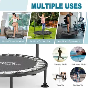 40 inch Folding Trampoline,Rebounder Trampoline for Outdoor Fitness Body Exercise