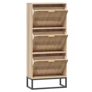 Berkfield Shoe Cabinet 52x25x120 cm Engineered Wood