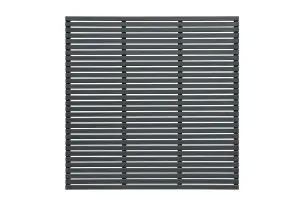 1.8m x 1.81m Contemporary Slatted Fence Panel - Anthracite Grey - Pack of 4