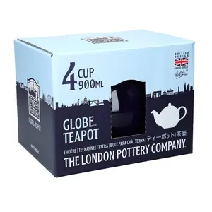 London Pottery Globe Solid Colour Teapot Black / 0.9 L