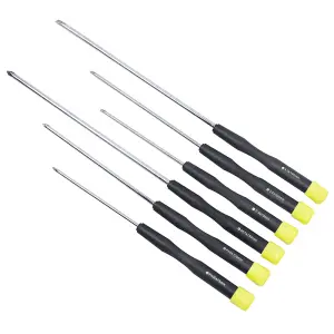 Blue Spot Tools - 6 Pce Long Precision Screwdriver Set