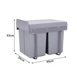 Shel 40 Litre Pull Out/Under Counter Rubbish Bin