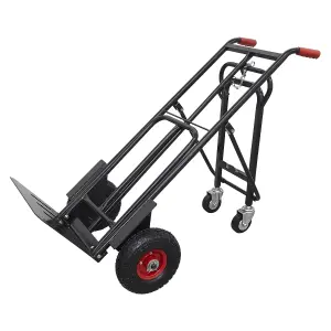 Sealey 300kg Heavy Duty 3-In-1 Sack Truck With PU Tyres 300kg Capacity CST989HD