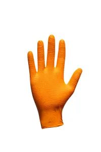 Traffi TD07 Disposable Orange Nitrile Glove (x50)