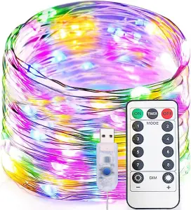 USB Powered Fairy String Light in Multicoloured 10 Meters 100 LED