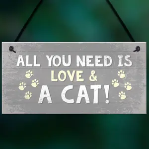 Red Ocean Cat Signs For Home Cat Door Sign Birthday Xmas Gift For Cat Lover Hanging Plaque