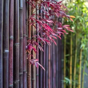 Purple Premium Thick Bamboo Cane Fencing Screening Rolls 1.9m(L) x 1.2m(H)