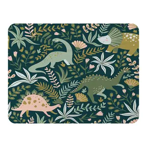 Hand drawn dinosaurs and tropical leaves and flowers. (Blanket) / Default Title