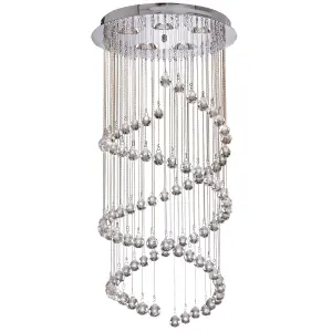 Lighting Collection Ostend  Chrome 5Lt Multi-Drop Pendant