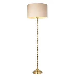 Luminosa Suki Base Only Floor Lamp, Antique Brass Plate