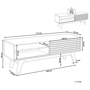 Beliani Retro TV Stand White TOLEDO