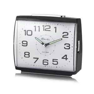 Analogue Quartz Movement / Crystal Alarm Tabletop Clock Black