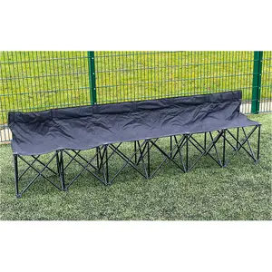 2.6m Portable 6 Seater Folding Bench -Football Sports Outdoor Spectator Seating