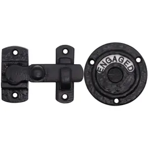 AFIT Black Toilet Bathroom Bolt Vacant Engaged Indicator Bolt 83mm