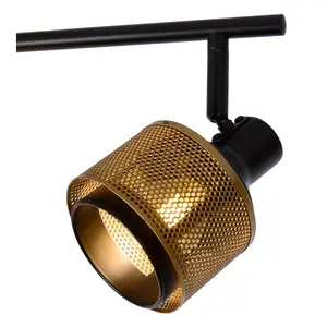 Lucide Rafa Classic Ceiling Spotlight Bar - 4xE14 - Black