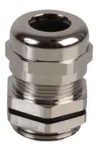 PRO POWER - M-MA M20 Brass Nickel Plated Cable Gland 8-12mm Dia.