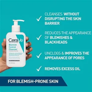 Cerave Blemish Control Face Cleanser With 2% Salicylic Acid & Niacinamide For Blemish-Prone Skin 236Ml