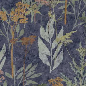 Superfresco Easy Patterned Navy & Copper Solstice Embossed Wallpaper