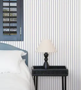 Galerie Smart Stripes 2 Blue Napkin Stripe Smooth Wallpaper