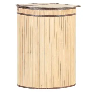 Bamboo Basket with Lid Light Wood BADULLA