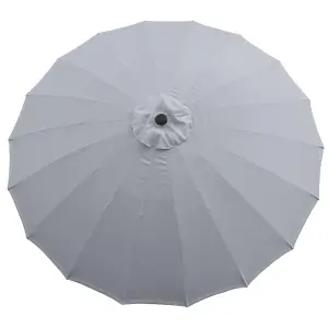 SunDaze 2.7M Grey Garden Fiberglass Rib Parasol with Crank Tilt Mechanism Outdoor Patio Umbrella