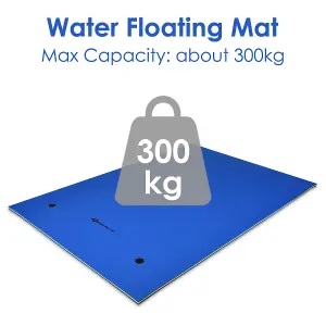 Costway 3 Layer Floating Water Mat Buoyancy Pad Swimming Pool Float Mat W/Rope