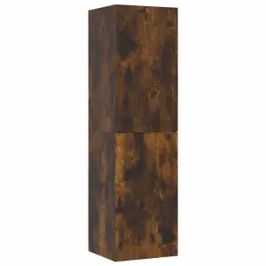 Berkfield Wall-mounted TV Cabinets 2 pcs Smoked Oak 30.5x30x110 cm