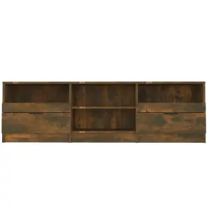 Berkfield TV Cabinet Smoked Oak 150x33.5x45 cm Engineered Wood