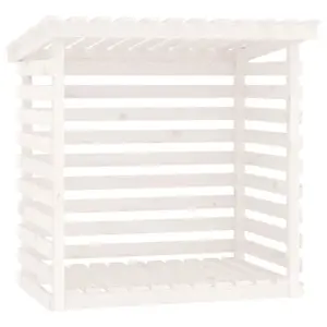 Berkfield Firewood Rack White 108x73x108 cm Solid Wood Pine