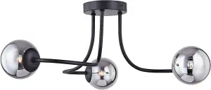 Lighting123 Pluto 3 Arm Ceiling Light Fixture for Kitchen/Bedroom/Living Room/Dining Room/Office/Study