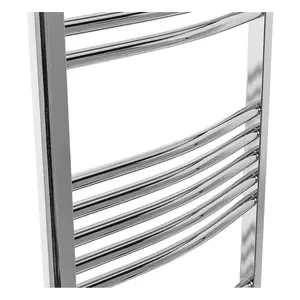 Right Radiators 1000x500 mm Bathroom Curved Heated Towel Rail Radiator Warmer Ladder Chrome