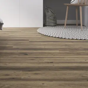 GoodHome Baila Distressed natural oak Textured Wood effect Textured Click vinyl Click flooring, 2.2m²