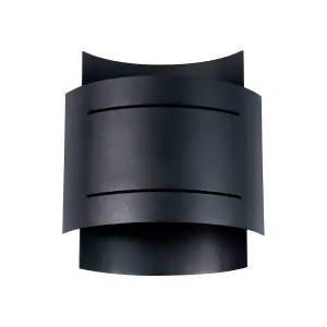 Hestia Steel Black 1 Light Classic Wall Light