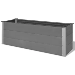 Berkfield Garden Raised Bed WPC 150x50x54 cm Grey