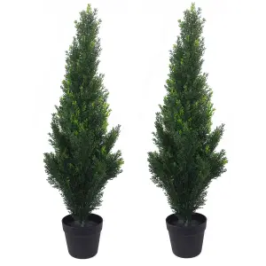 90cm Artificial Cedar Cypress Topiary UV Resistant