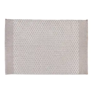 Woven Indoor Outdoor Washable Trellis Reversible Rug Natural - 160cm x 230cm