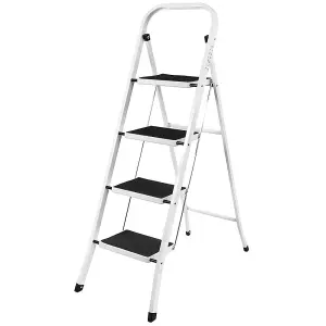 Home Vida 4 Step Ladder With Anti-Slip Mat Foldable Stool