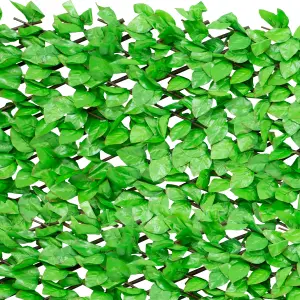 GardenKraft 26130 2.6m x 0.7m Light Ivy Leaf Covered Trellis